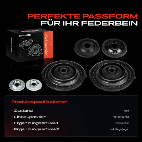 2x Domlager Federbeinstütz lager für Peugeot 307 SW Citroën C4 B9 1.6L Bild 2x Domlager Federbeinstütz lager für Peugeot 307 SW Citroën C4 B9 1.6L