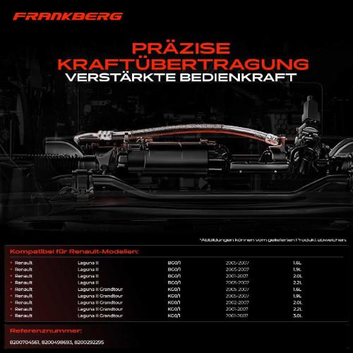 1x Seilzug Feststellbremse Hinterachse beidseitig für Renault Laguna II BG0/1 KG0/1 2001-2007 Bild 1x Seilzug Feststellbremse Hinterachse beidseitig für Renault Laguna II BG0/1 KG0/1 2001-2007