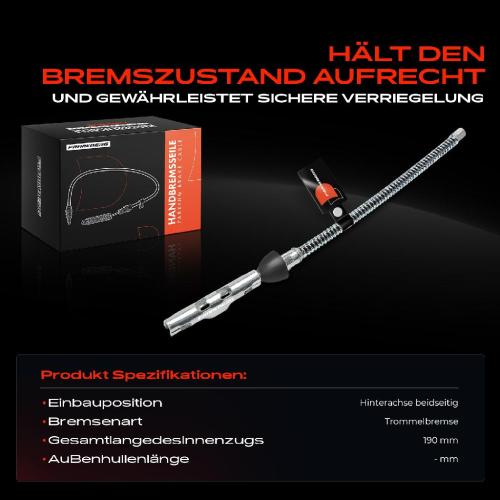 1x Seilzug Feststellbremse Hinterachse beidseitig für Ford Ecosport 1.0L 1.5L Bj ab 2013 Bild 1x Seilzug Feststellbremse Hinterachse beidseitig für Ford Ecosport 1.0L 1.5L Bj ab 2013