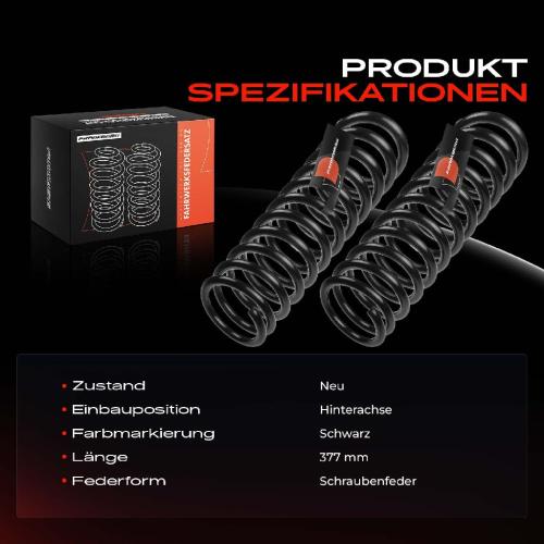 Frankberg 2x Fahrwerksfeder Hinterachse für Audi 80 893 894 1.4L 1.6L 1.8L 1.9L 2.0L 2.3L 2.2L 1986-1991 Bild Frankberg 2x Fahrwerksfeder Hinterachse für Audi 80 893 894 1.4L 1.6L 1.8L 1.9L 2.0L 2.3L 2.2L 1986-1991