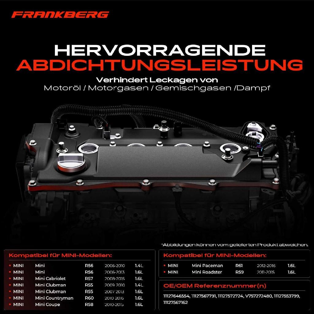 1x Ventildeckel Zylinderkopfhaube für MINI Mini Cabriolet R55 R56 R57 R58 R59 R60 R61