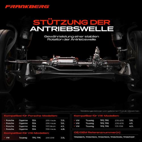 1x Lagerung Gelenkwelle Kardanwellenlager für Porsche Cayenne 92A VW Touareg 7P5 Bild 1x Lagerung Gelenkwelle Kardanwellenlager für Porsche Cayenne 92A VW Touareg 7P5