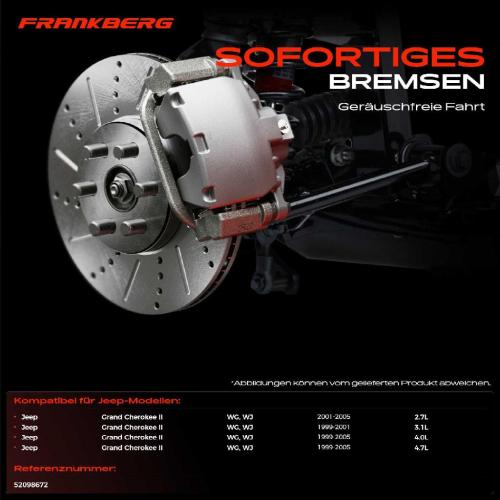 2x Bremsscheiben Vorderachse für Jeep Grand Cherokee II WG WJ 2.7L 3.1L 4.0L 4.7L 1999-2005 Bild 2x Bremsscheiben Vorderachse für Jeep Grand Cherokee II WG WJ 2.7L 3.1L 4.0L 4.7L 1999-2005