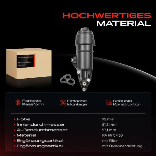 1x Ölfiltergehäuse für VW Touareg Audi A4 A5 A6 A7 A8 Q5 Q7 3.0L 3.2L Bild 1x Ölfiltergehäuse für VW Touareg Audi A4 A5 A6 A7 A8 Q5 Q7 3.0L 3.2L