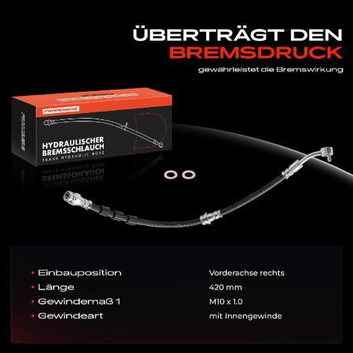 Frankberg 1x Bremsschlauch Bremsschläuche Vorderachse Rechts für Mazda CX-3 DK 1.5L 1.8L 2.0L Bild Frankberg 1x Bremsschlauch Bremsschläuche Vorderachse Rechts für Mazda CX-3 DK 1.5L 1.8L 2.0L