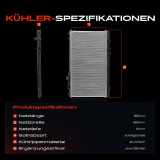 1x Kühler Wasserkühler Motorkühler für Mazda Premacy Van CP 1995-2005