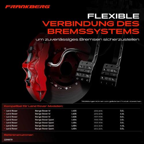 1x Bremsschlauch Bremsschläuche Hinterachse Links für Land Rover Range Rover 4 L405 L494 Bild 1x Bremsschlauch Bremsschläuche Hinterachse Links für Land Rover Range Rover 4 L405 L494