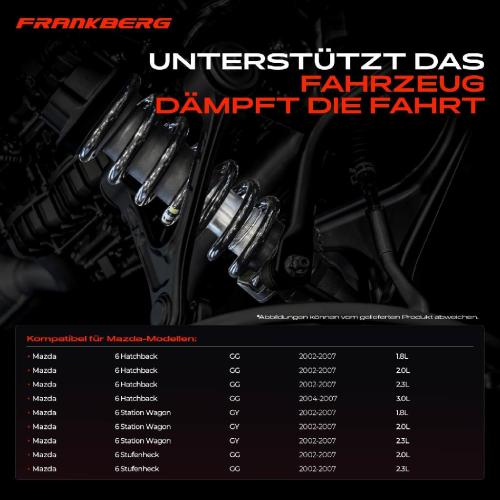 Frankberg 2x Fahrwerksfeder Hinterachse f r Mazda 6 GG 6 Station Wagon GY 6 GG 2002-2007 Bild Frankberg 2x Fahrwerksfeder Hinterachse f r Mazda 6 GG 6 Station Wagon GY 6 GG 2002-2007