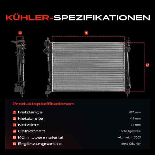 Frankberg 1x Kühler Wasserkühler Motorkühler für Opel Corsa D Fiat Doblo Punto Bild Frankberg 1x Kühler Wasserkühler Motorkühler für Opel Corsa D Fiat Doblo Punto