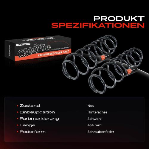 2x Fahrwerksfeder Hinterachse für Renault Laguna II BG0/1 2001-2007 Bild 2x Fahrwerksfeder Hinterachse für Renault Laguna II BG0/1 2001-2007