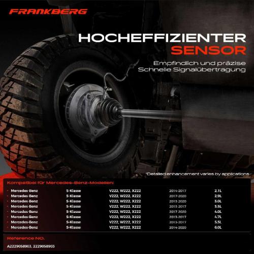 1x ABS Sensor Hinterachse links für Mercedes-Benz Sprinter 4,6-T B906 Kasten 2.2L 2.1L 3.0L 3.5L 2006-2018 Bild 1x ABS Sensor Hinterachse links für Mercedes-Benz Sprinter 4,6-T B906 Kasten 2.2L 2.1L 3.0L 3.5L 2006-2018