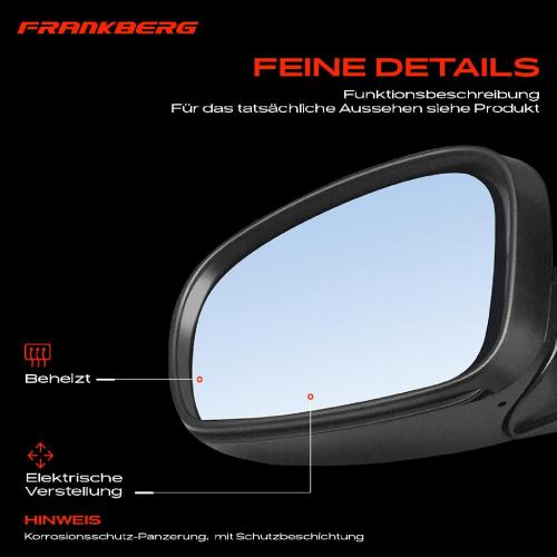 Frankberg 1x Außenspiegel Links für Seat Leon 1P1 Skoda Fabia II 542 545 2005-2014 Bild Frankberg 1x Außenspiegel Links für Seat Leon 1P1 Skoda Fabia II 542 545 2005-2014