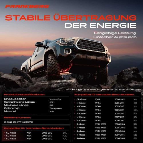 1x Kardanwelle Gelenkwelle Vorderachse für Mercedes-Benz GL-Klasse X164 M-Klasse W164 R-Klasse V251 W251 Bild 1x Kardanwelle Gelenkwelle Vorderachse für Mercedes-Benz GL-Klasse X164 M-Klasse W164 R-Klasse V251 W251