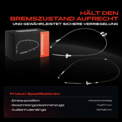 2x Seilzug Feststellbremse Hinterachse beidseitig für Toyota Camry V2 2.2L 3.0L 1996-2002 Bild 2x Seilzug Feststellbremse Hinterachse beidseitig für Toyota Camry V2 2.2L 3.0L 1996-2002