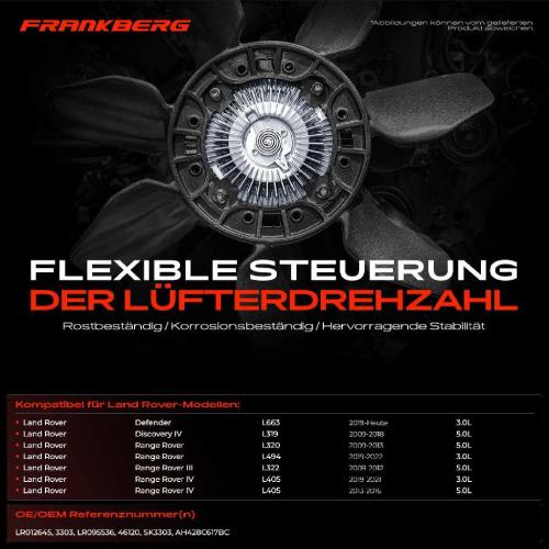 1x Lüfterkupplung Kühlerlüfte für Land Rover Range Rover III IV Sport Defender Bild 1x Lüfterkupplung Kühlerlüfte für Land Rover Range Rover III IV Sport Defender