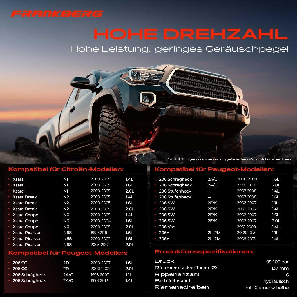 1x Servopumpe hydraulisch für Citroën Berlingo Xsara N1 N2 Peugeot 206