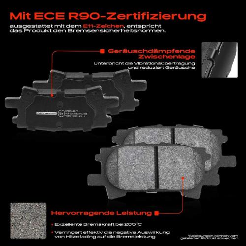 4x Bremsbeläge Hinterachse für Lexus RX U3 Toyota Highlander/Kluger U2 2003-2008 Bild 4x Bremsbeläge Hinterachse für Lexus RX U3 Toyota Highlander/Kluger U2 2003-2008