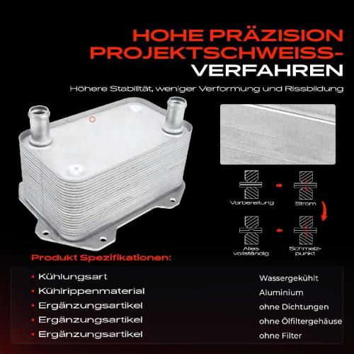 1x Ölkühler Motoröl für Audi R8 Spyder 422 423 427 429 4.2L Bild 1x Ölkühler Motoröl für Audi R8 Spyder 422 423 427 429 4.2L