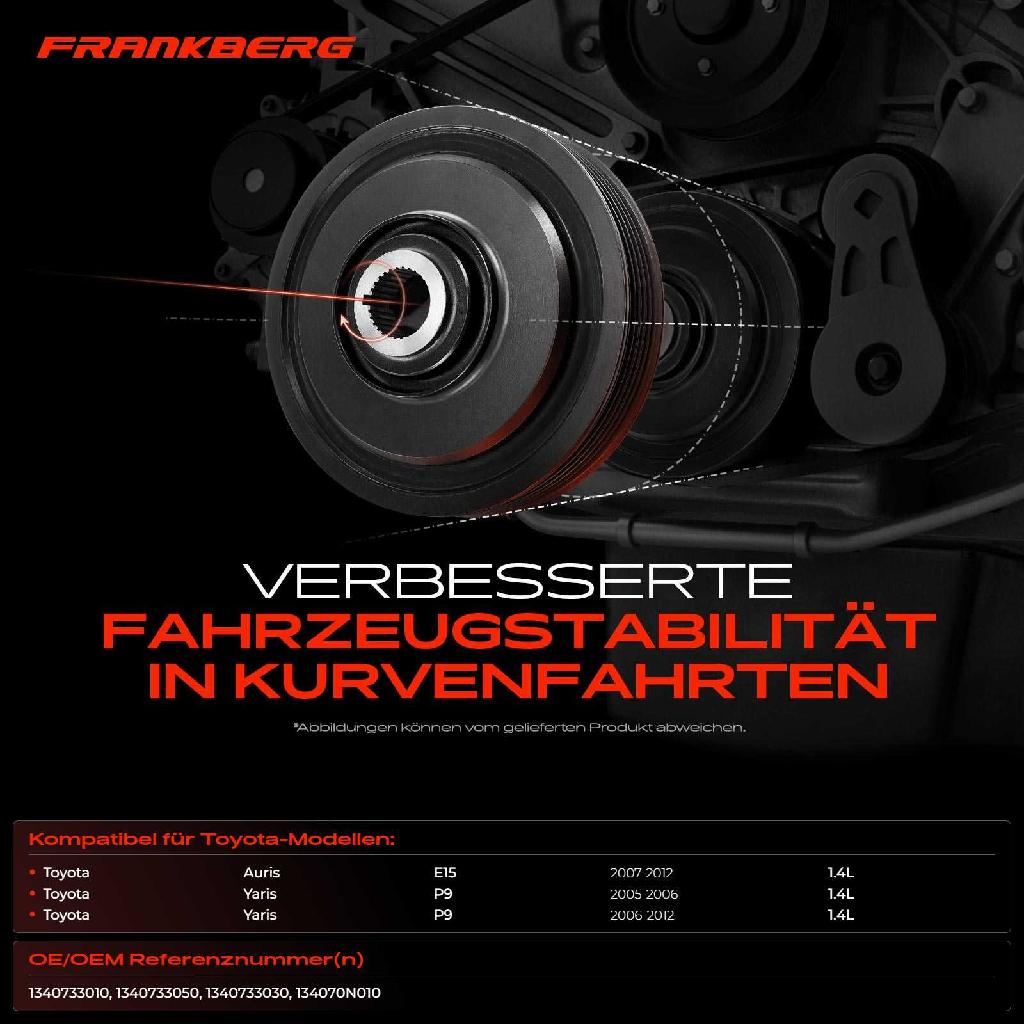 1x Riemenscheibe Kurbelwelle für Toyota Auris E15 Yaris P9 1.4L