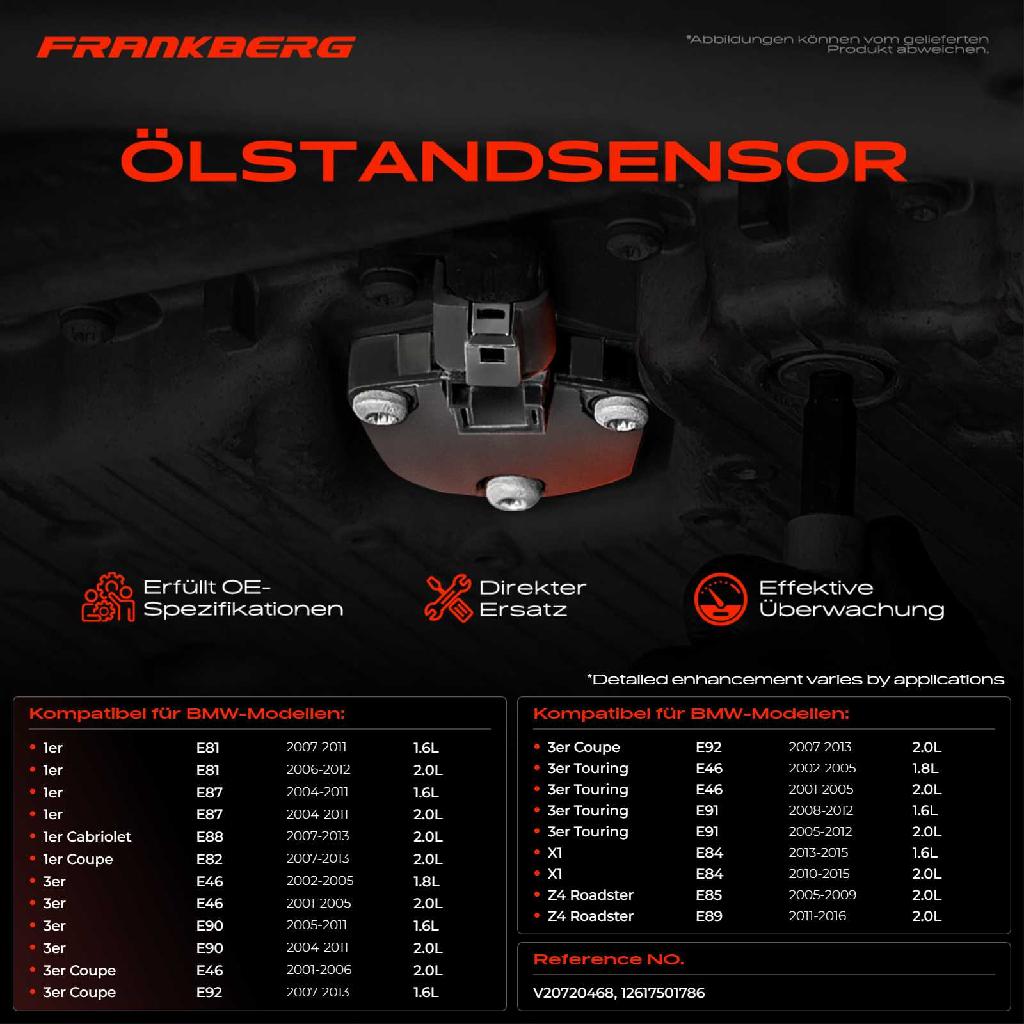 1x Ölstandsensor für BMW E81 E87 E88 E82 E46 E90 E93 E91 E84