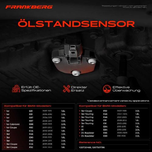 Frankberg 1x Ölstandsensor für BMW E81 E87 E88 E82 E46 E90 E93 E91 E84 Bild Frankberg 1x Ölstandsensor für BMW E81 E87 E88 E82 E46 E90 E93 E91 E84