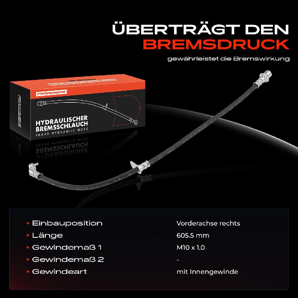 1x Bremsschlauch Bremsschläuche Vorderachse Rechts für Toyota RAV 4 II A2 2000-2005