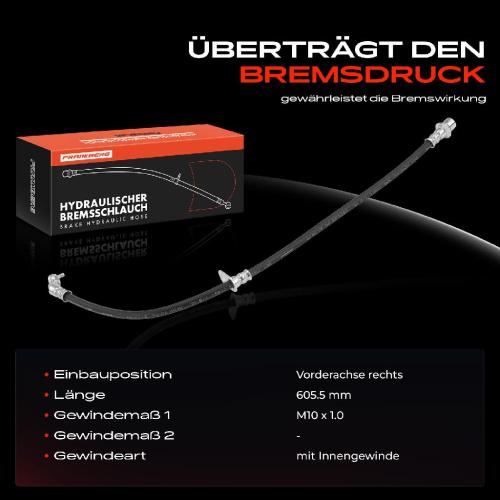 Frankberg 1x Bremsschlauch Bremsschläuche Vorderachse Rechts für Toyota RAV 4 II A2 2000-2005 Bild Frankberg 1x Bremsschlauch Bremsschläuche Vorderachse Rechts für Toyota RAV 4 II A2 2000-2005