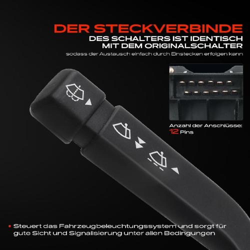 1x Kombischalter Lenkstockschalter für Ford Transit E Transit Tourneo 1991-2000 Bild 1x Kombischalter Lenkstockschalter für Ford Transit E Transit Tourneo 1991-2000