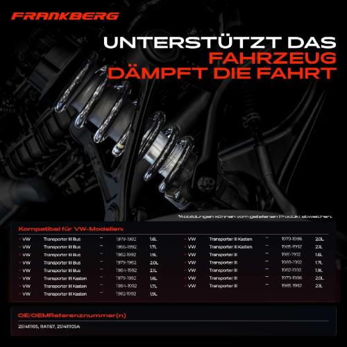 Frankberg 2x Fahrwerksfeder Vorderachse für VW Transporter III 1979-1992 Bild Frankberg 2x Fahrwerksfeder Vorderachse für VW Transporter III 1979-1992