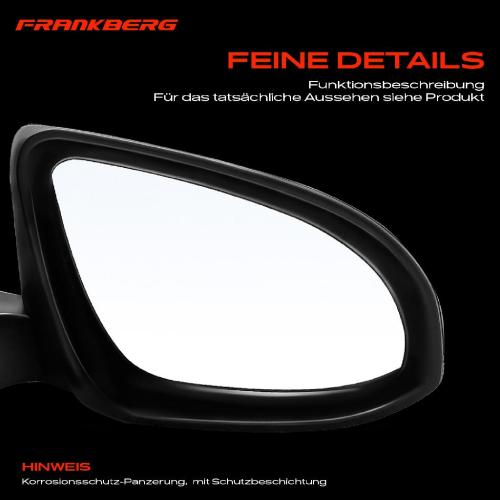 Frankberg 1x Außenspiegel Rechts für Citroën C1 II Peugeot 108 Toyota Aygo PA PS B4 Bild Frankberg 1x Außenspiegel Rechts für Citroën C1 II Peugeot 108 Toyota Aygo PA PS B4