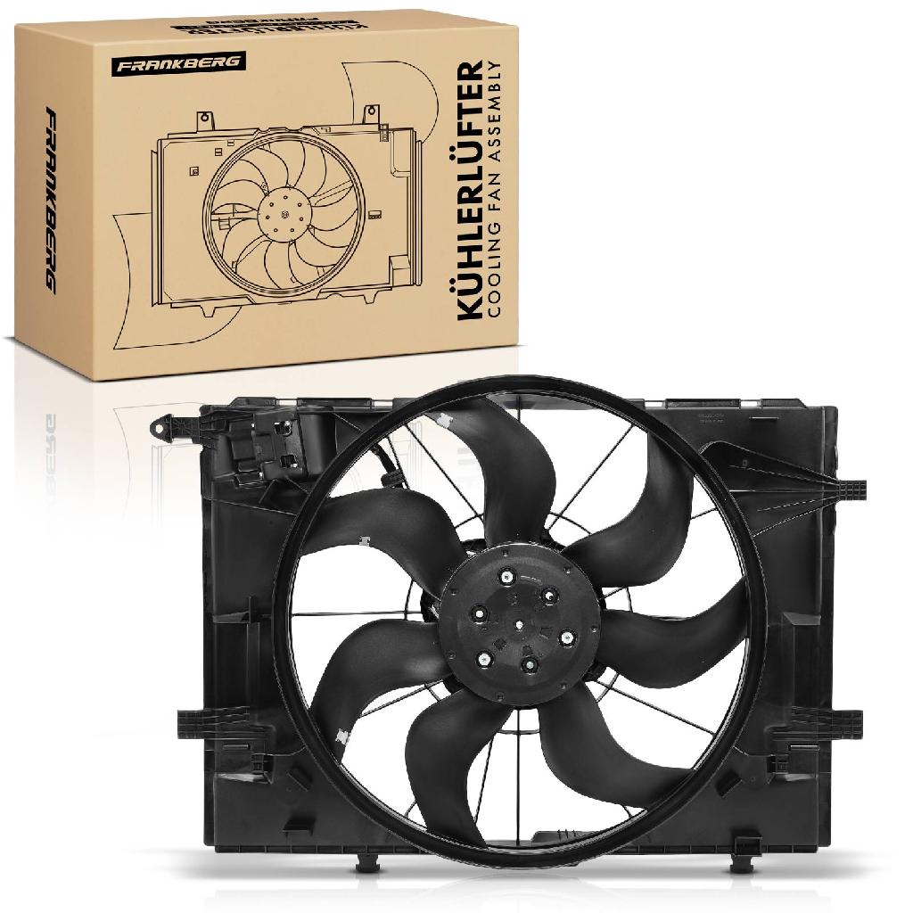 Frankberg 1x Motorkühller Einfachlüfter mit Kühlerlüfterrahmen Mercedes-Benz W205 W205 A205 S205 S213 X253
