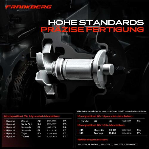 Frankberg 1x Wasserpumpe Kühlwasserpumpe für Hyundai Santa Fé I Sonata Tucson Coupe XG KIA Sportage 2.5L 2.7L Bild Frankberg 1x Wasserpumpe Kühlwasserpumpe für Hyundai Santa Fé I Sonata Tucson Coupe XG KIA Sportage 2.5L 2.7L