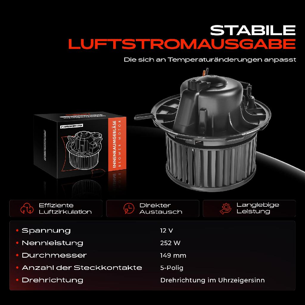 1x Gebläsemotor Innenraumgebläse für VW Golf V Variant Jetta III Audi Seat Skoda