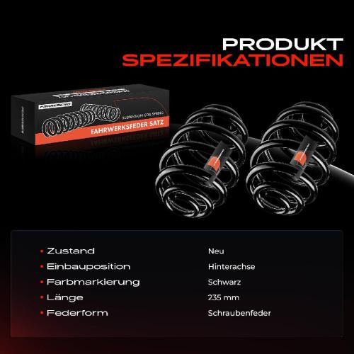 2x Fahrwerksfeder Hinterachse für BMW Z3 Roadster E36 3.0L 2000-2002 Bild 2x Fahrwerksfeder Hinterachse für BMW Z3 Roadster E36 3.0L 2000-2002