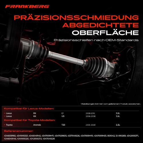 1x Antriebswelle Gelenksatz Vorderachse für Lexus RX L1 U3 Toyota Avensis T25 2.2L Bild 1x Antriebswelle Gelenksatz Vorderachse für Lexus RX L1 U3 Toyota Avensis T25 2.2L
