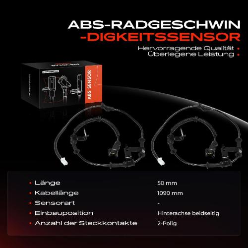 Frankberg 2x ABS Sensor Hinterachse beidseitig f r Hyundai iX20 JC KIA Venga YN 1.4L 1.6L 2010-2019 Bild Frankberg 2x ABS Sensor Hinterachse beidseitig f r Hyundai iX20 JC KIA Venga YN 1.4L 1.6L 2010-2019