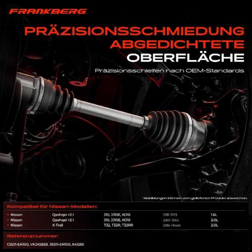 1x Antriebswelle Gelenksatz Vorderachse für Nissan Qashqai I X-Trail T32 1.6L 2.0L Bild 1x Antriebswelle Gelenksatz Vorderachse für Nissan Qashqai I X-Trail T32 1.6L 2.0L