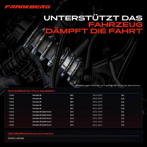 2x Fahrwerksfeder Hinterachse für Ford Mondeo III B5Y Stufenheck B4Y 2000-2007 Bild 2x Fahrwerksfeder Hinterachse für Ford Mondeo III B5Y Stufenheck B4Y 2000-2007