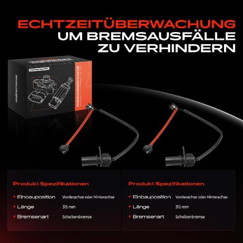 Frankberg 2x Warnkontakt Bremsbelagverschleiß Hinterachse für Hinten Audi A6 A7 Porsche Macan Vorne Audi R8 Bild Frankberg 2x Warnkontakt Bremsbelagverschleiß Hinterachse für Hinten Audi A6 A7 Porsche Macan Vorne Audi R8