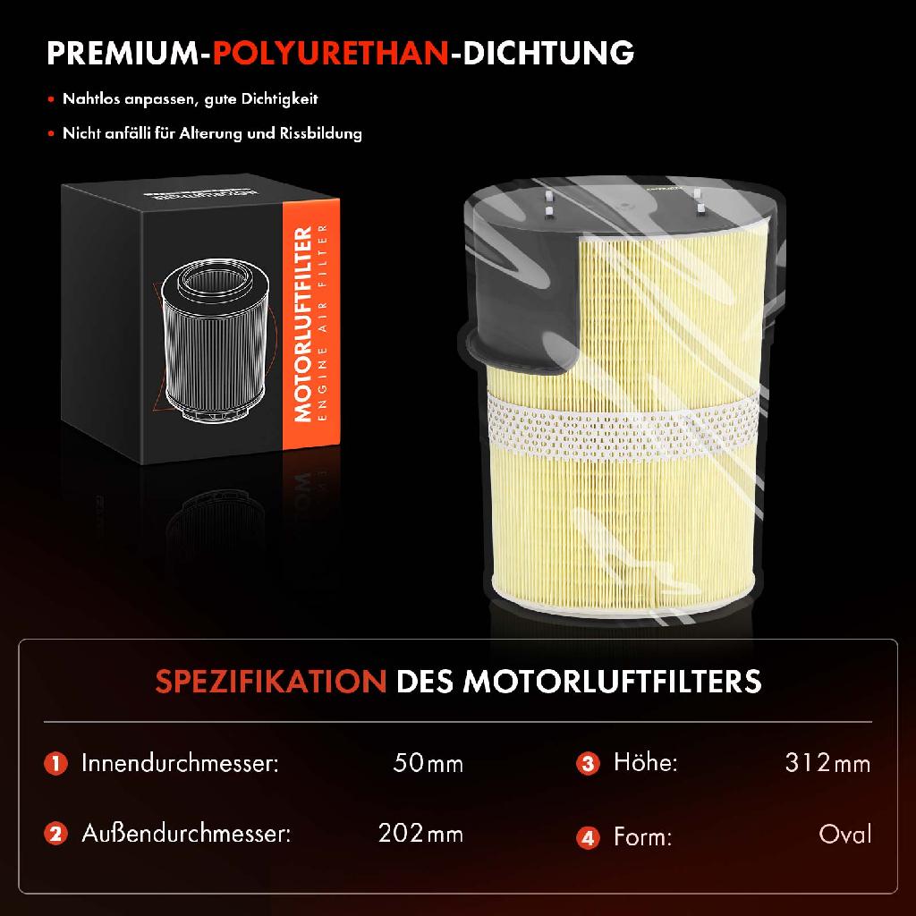 1x Luftfilter Filtereinsatz für Porsche Cayman 987 Boxster 987 2.7-3.4L 2004-2013