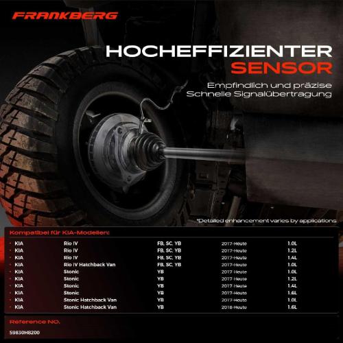 Frankberg 1x ABS Sensor Vorderachse rechts f r KIA Rio IV Hatchback Van Stonic 1.0L 1.2L 1.4L 1.6L Bj ab 2017 Bild Frankberg 1x ABS Sensor Vorderachse rechts f r KIA Rio IV Hatchback Van Stonic 1.0L 1.2L 1.4L 1.6L Bj ab 2017