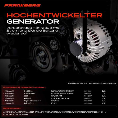 1x Lichtmaschine Generator für Mitsubishi L200 L 400 Pajero II Pajero Sport I Bild 1x Lichtmaschine Generator für Mitsubishi L200 L 400 Pajero II Pajero Sport I