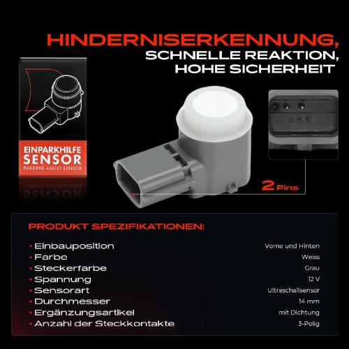 1x Parksensor PDC Sensor Vorne und Hinten für Infiniti Q50 Q70 QX60 Nissan X-Trail Bild 1x Parksensor PDC Sensor Vorne und Hinten für Infiniti Q50 Q70 QX60 Nissan X-Trail