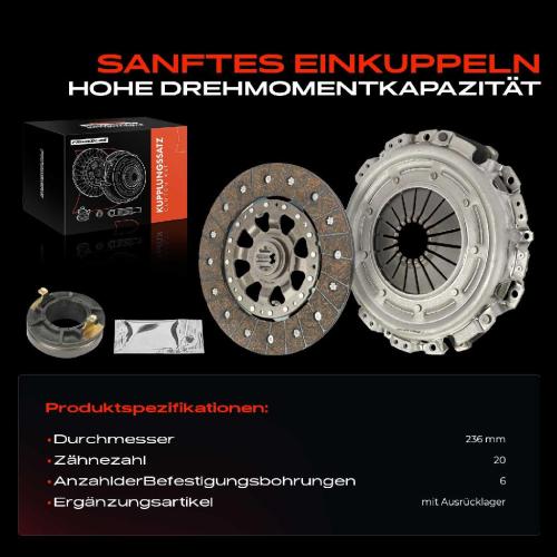 Frankberg 1x Kupplungssatz für Hyundai i40 CW iX35 Sonata VI VII Tucson KIA Optima Sportswagon Sportage 2.0L Bild Frankberg 1x Kupplungssatz für Hyundai i40 CW iX35 Sonata VI VII Tucson KIA Optima Sportswagon Sportage 2.0L