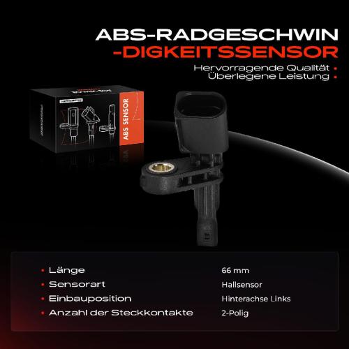 Frankberg 1x ABS Sensor Hinterachse links f r VW Golf VII Variant VIII Arteon Shooting Brake Caddy Alltrack MPV Bild Frankberg 1x ABS Sensor Hinterachse links f r VW Golf VII Variant VIII Arteon Shooting Brake Caddy Alltrack MPV