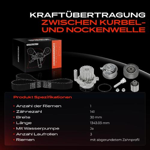 1x Zahnriemensatz Zahnriemen Wasserpumpe für VW Golf Passat Audi A3 A4 Seat Altea Bild 1x Zahnriemensatz Zahnriemen Wasserpumpe für VW Golf Passat Audi A3 A4 Seat Altea