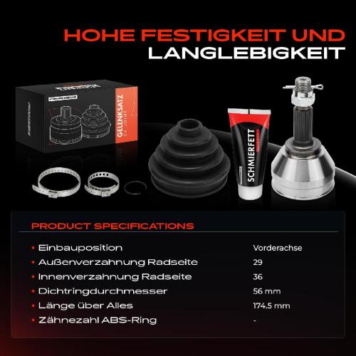 1x Antriebswelle Gelenksatz Vorderachse für Nissan Qashqai I X-Trail Renault Koleos I Bild 1x Antriebswelle Gelenksatz Vorderachse für Nissan Qashqai I X-Trail Renault Koleos I