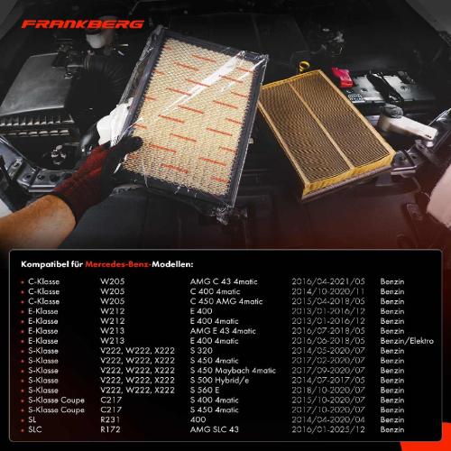 1x Luftfilter Filtereinsatz für Mercedes-Benz C-Klasse W205 E-Klasse W212 S-Klasse CLS GLC GLE SL Bild 1x Luftfilter Filtereinsatz für Mercedes-Benz C-Klasse W205 E-Klasse W212 S-Klasse CLS GLC GLE SL