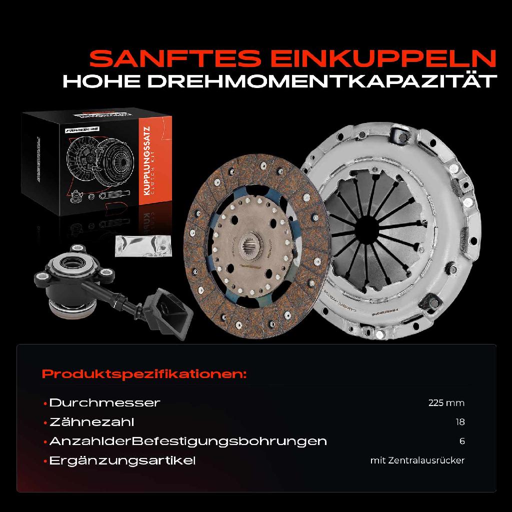 1x Kupplungssatz für Citroën C4 Coupe LA C4 I LC DS3 SA Peugeot 207 WA WC 207 CC WD 3008 MPV 0U