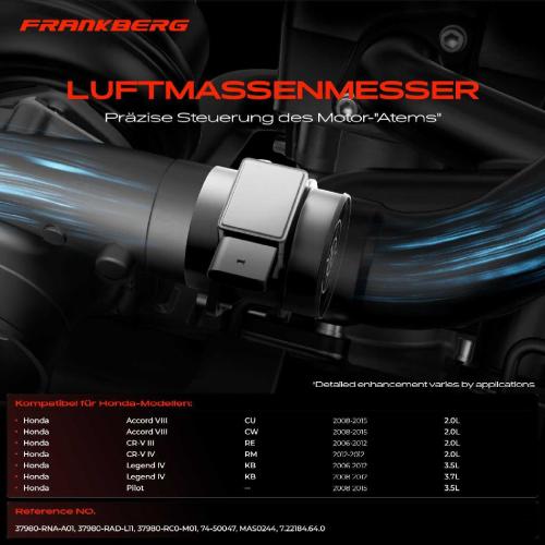1x Luftmassenmesser für Honda Accord VIII City Stufenheck Civic VIII Hatchback VIII CR-V III IV Bild 1x Luftmassenmesser für Honda Accord VIII City Stufenheck Civic VIII Hatchback VIII CR-V III IV